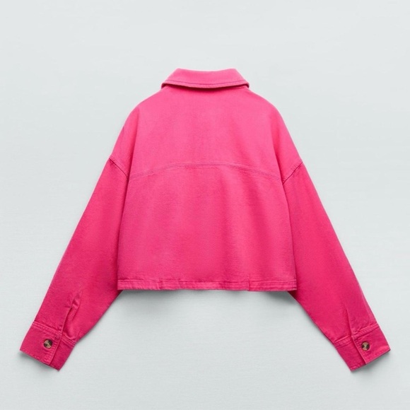 Zara Cropped Jacket 🌸BAR BIE COLOR 🌸 - Picture 2 of 7